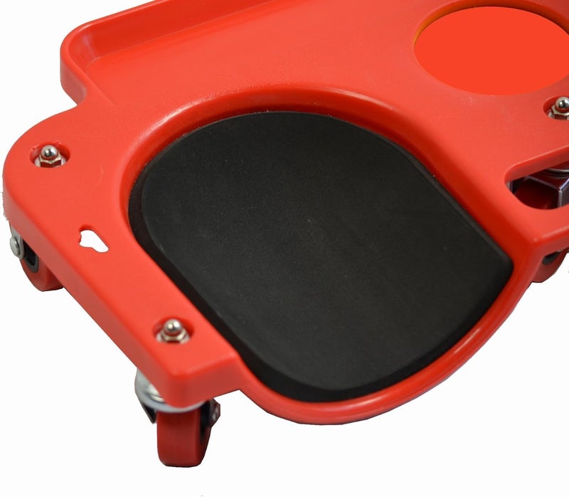 Maxworks 50916 MaxxHaul Rolling Knee Creeper/Pads ABS High Impact Frame, 5 Swivel Castors, Tool Tray Holder - Image 4